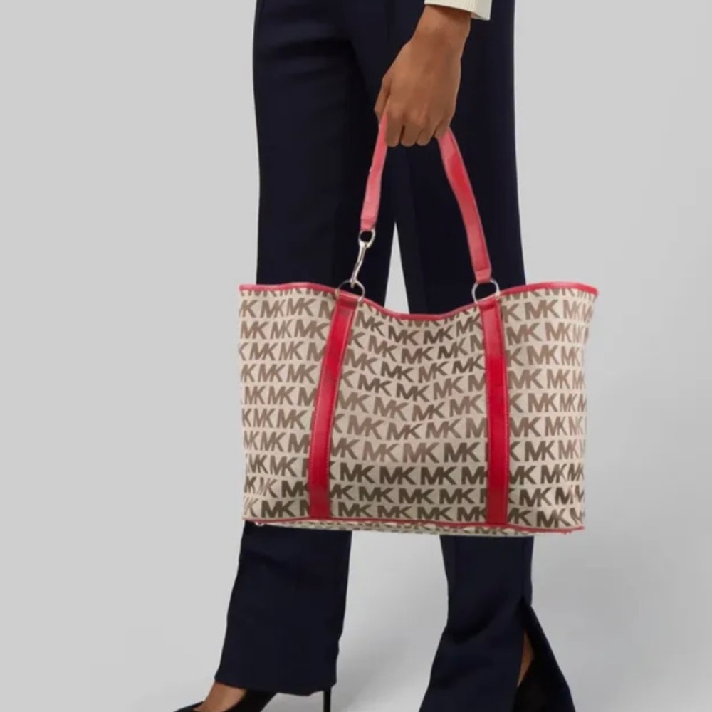 Michael Kors Pink and Cream Tote Bag